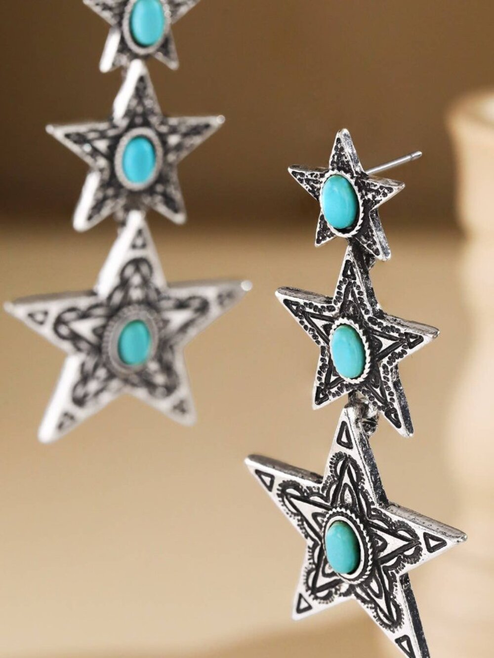 Western Star Tiered Earring